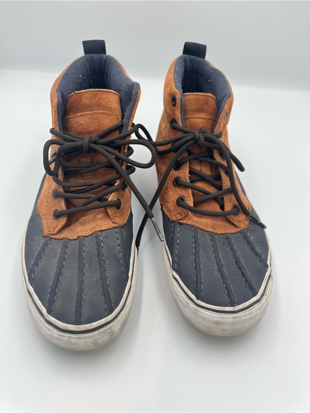 Sk8-Hi High Top Sneakers Brown Suede Navy Scotchgard Men’s 9 Women’s 10.5